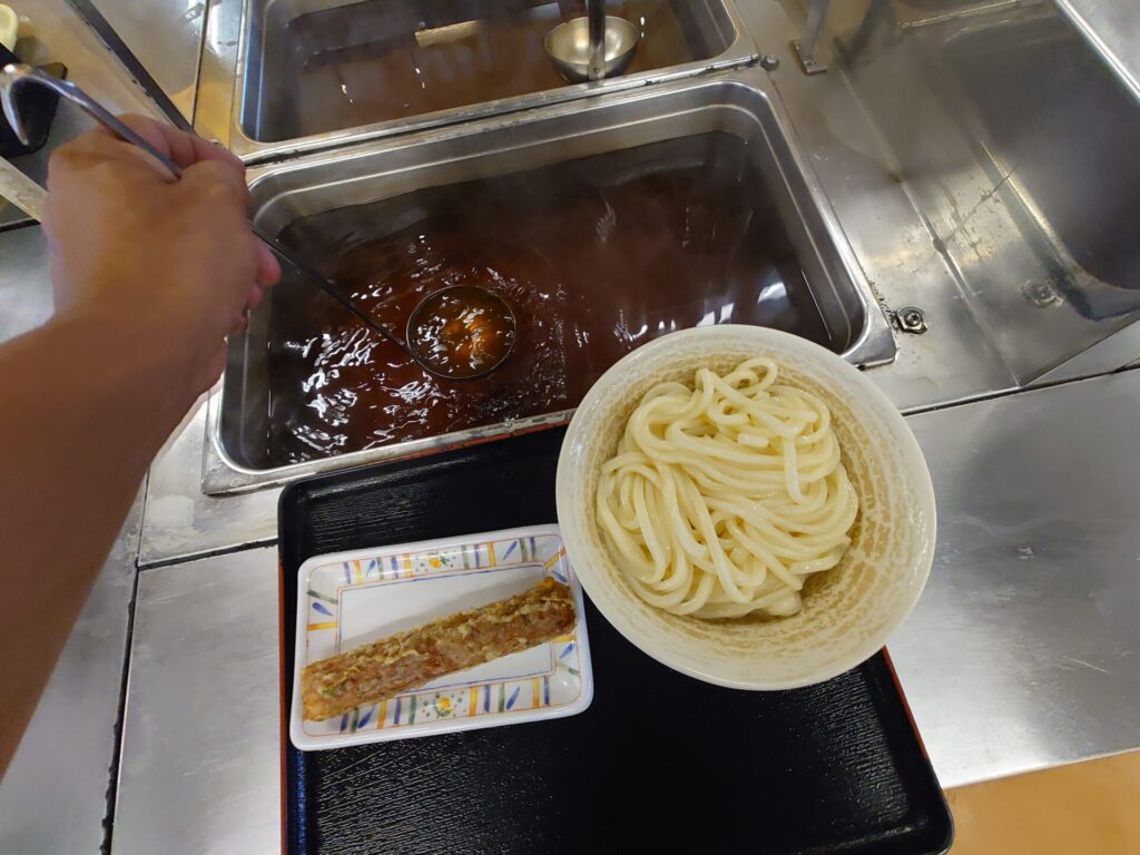 高松うどん　かすが町市場　かけ出汁