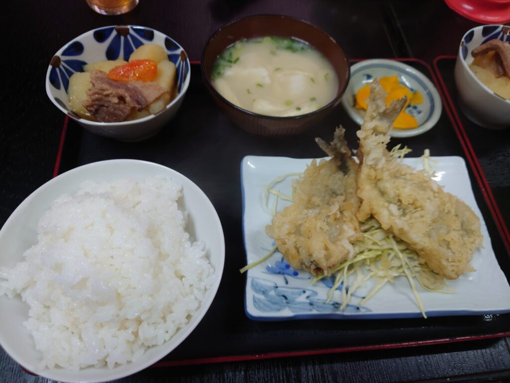 高松市ランチ　おけいちゃん　高松市食堂　いわしの天ぷら定食