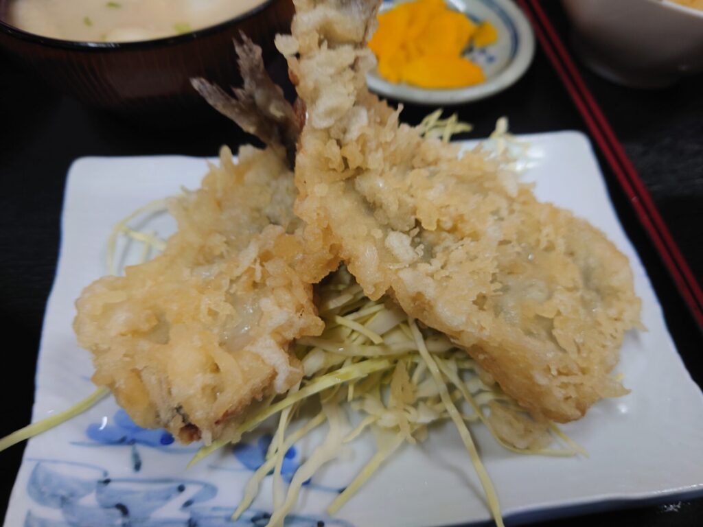 高松市ランチ　おけいちゃん　高松市食堂　いわしの天ぷら定食