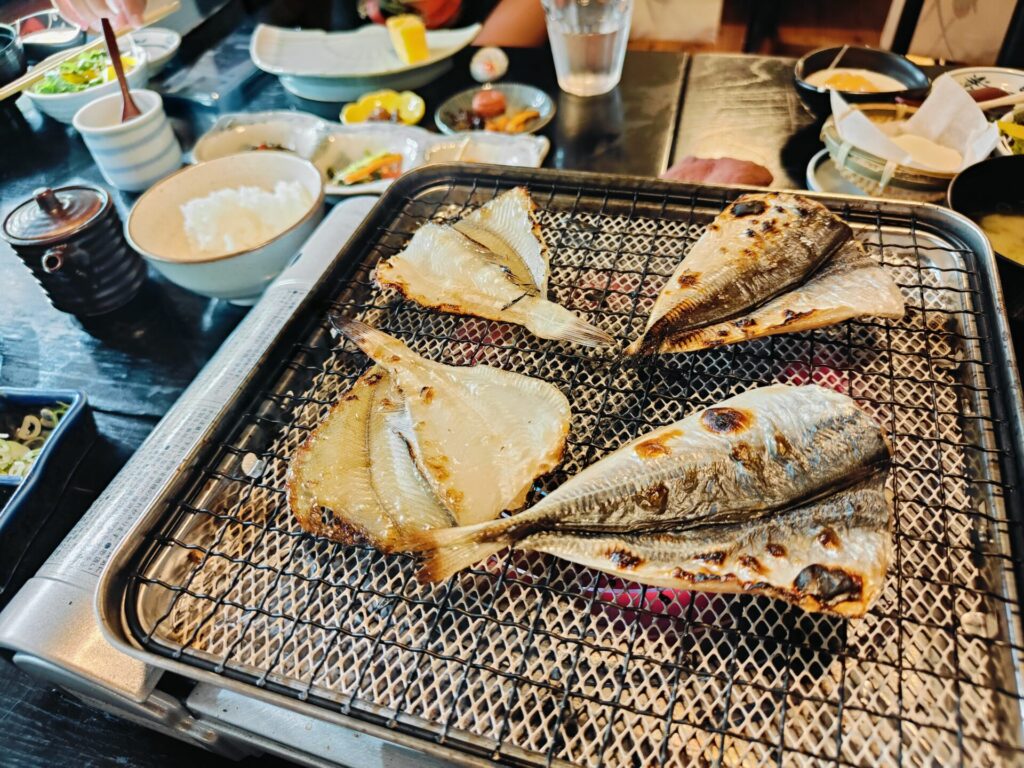 大分旅行　ゆふいん亭　朝食　焼き魚