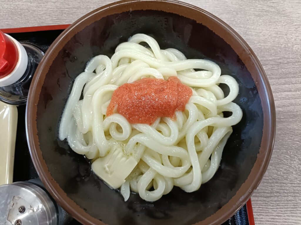 高松うどん　さか枝うどん多肥店　釜バター明太うどん