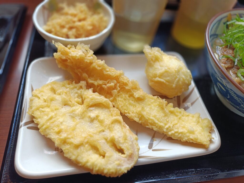 高松うどん　丸亀製麵　天ぷら