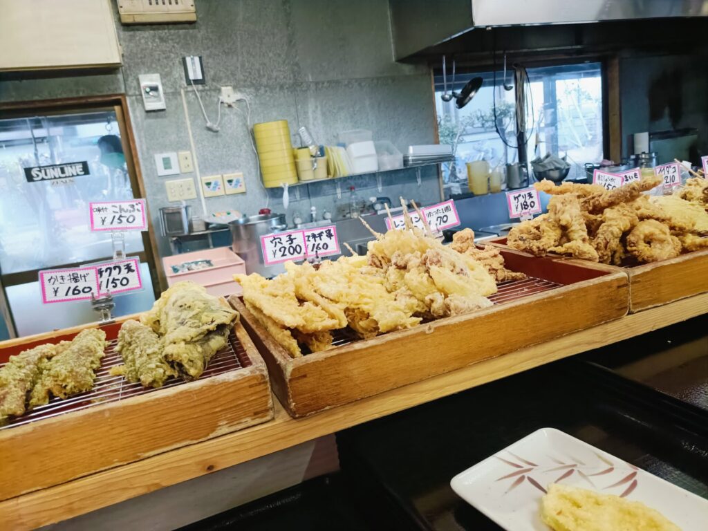 高松うどん　はな庄うどん　天ぷら