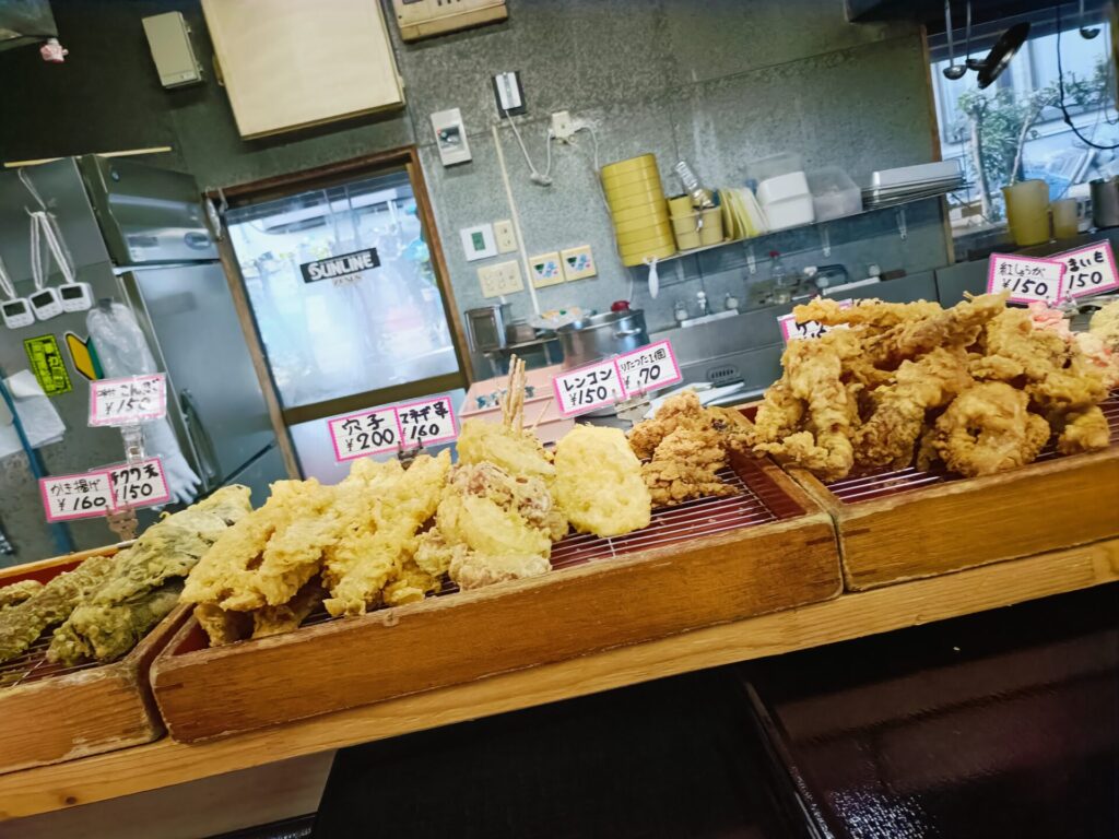 高松うどん　はな庄うどん　天ぷら