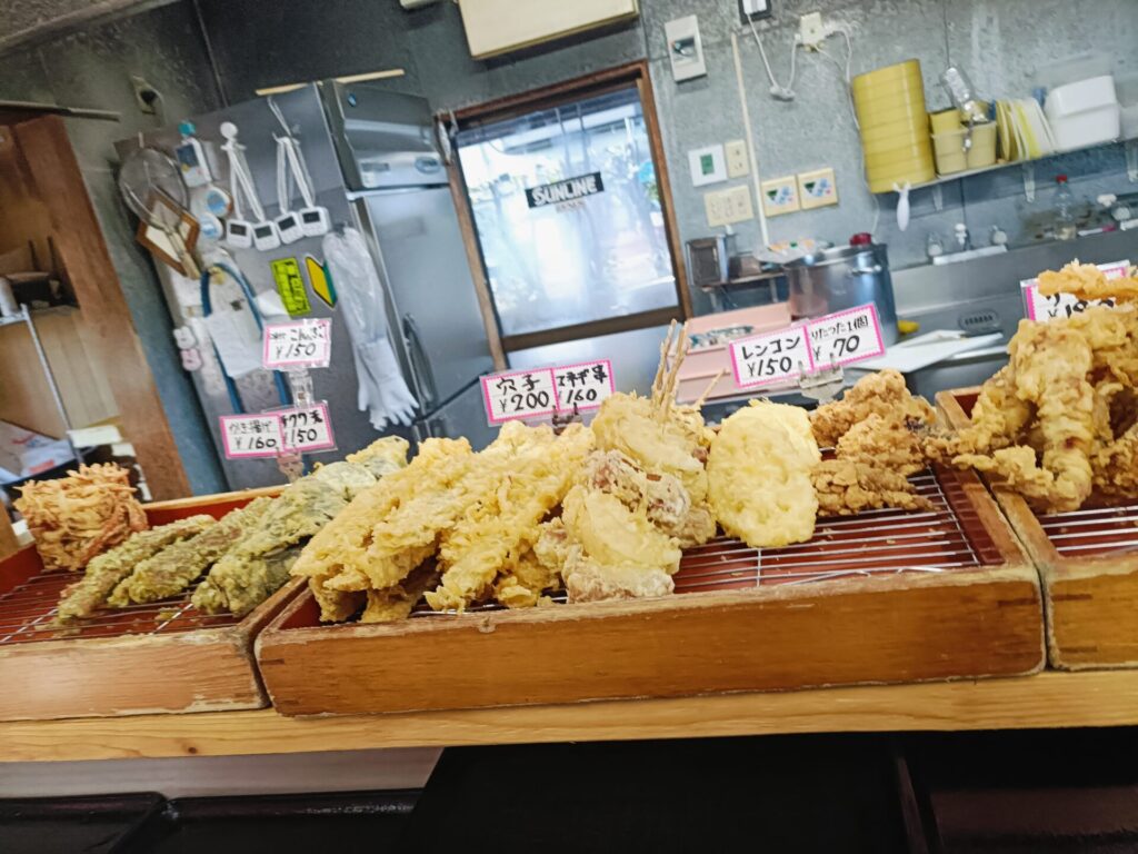 高松うどん　はな庄うどん　天ぷら