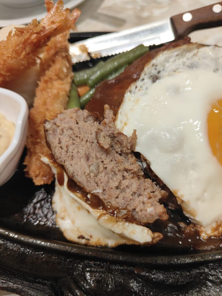 ステーキ88恩納店 エビフライ&ハンバーグ