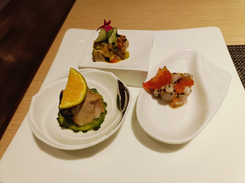 ANAインターコンチネンタル万座ビーチリゾート　クラブラウンジ　イブニングカクテルタイム　オードブル