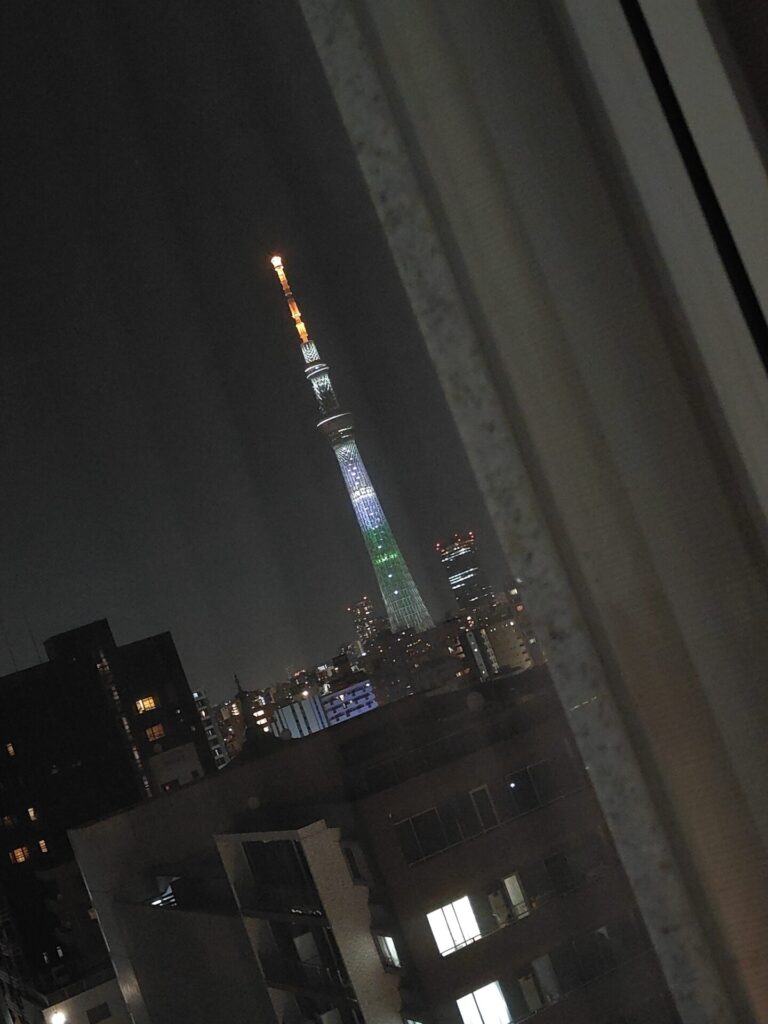 アパホテル両国 夜景 スカイツリー