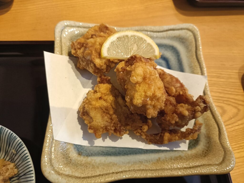 環の湯 食事 お食事処日だまり 唐揚げ定食