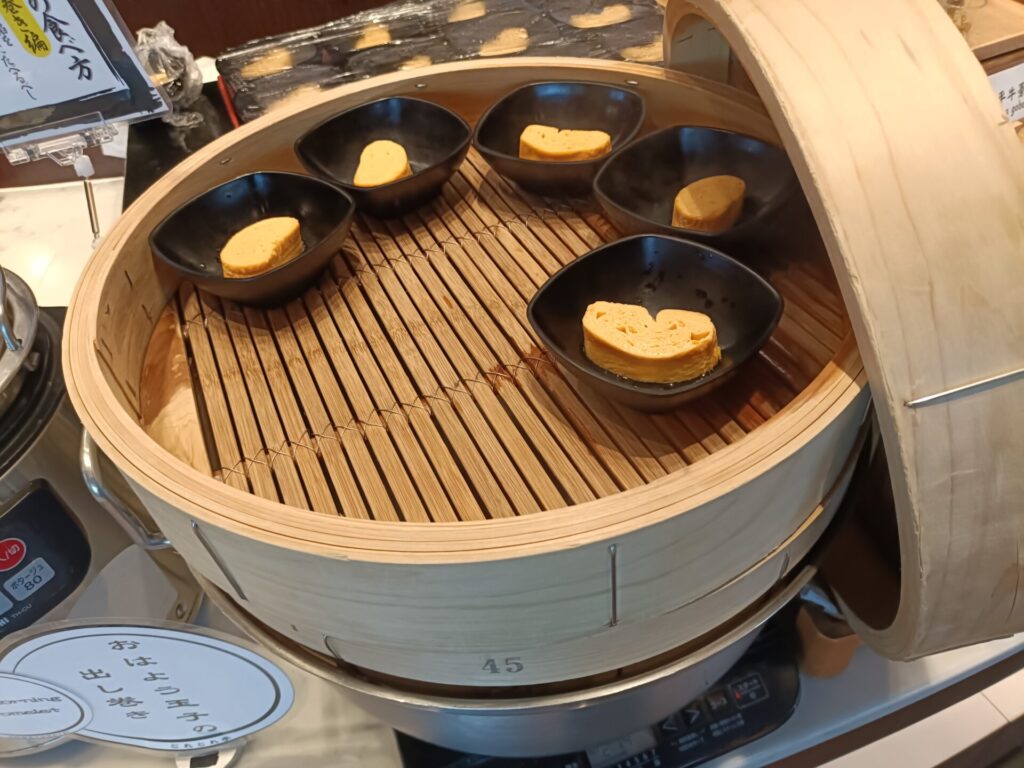 とれとれヴィレッジ　パンダヴィレッジ　とれとれ亭　朝食　モーニング　料理　だし巻き卵