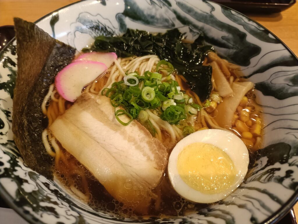 環の湯 食事 お食事処日だまり 醤油ラーメン