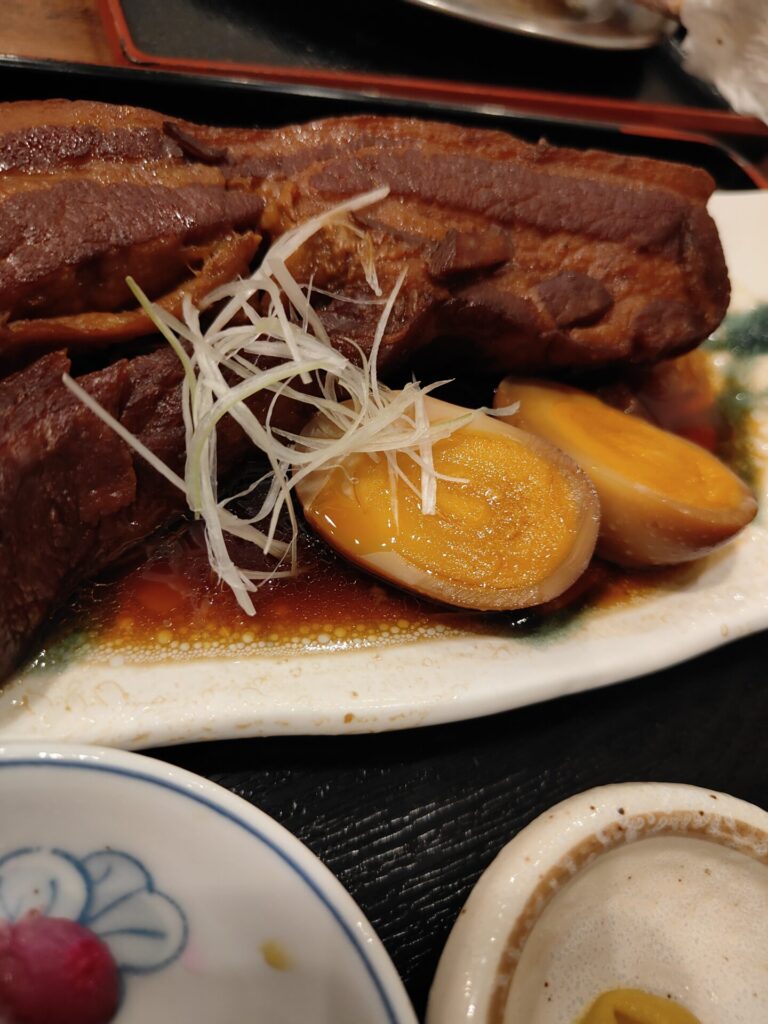 香川温泉 スーパー銭湯 四国健康村 食事 カフェレストランまごころ 豚の角煮