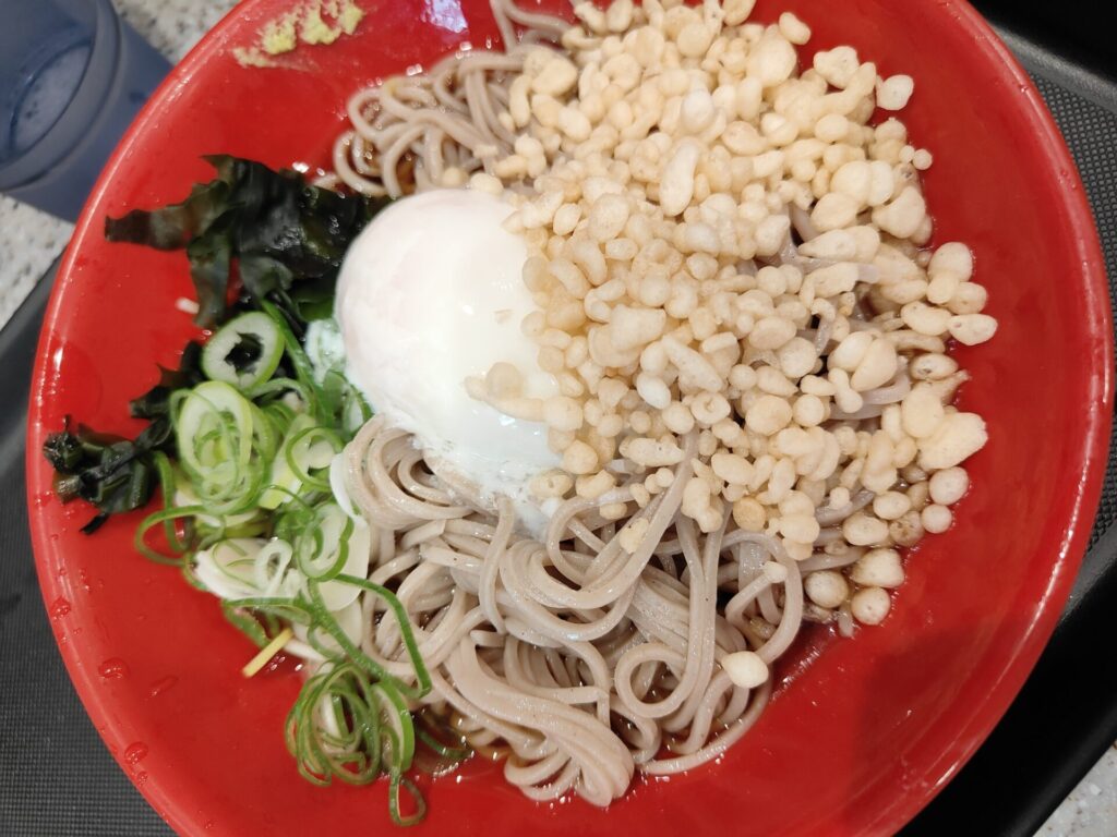 浅草グルメ　名代富士そば　冷やしたぬきそば