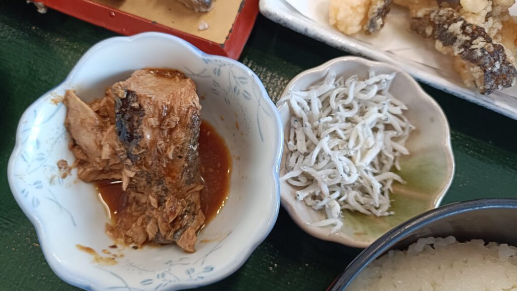 高知グルメ　黒潮ひろば　黒潮御膳　シラスと鰹の角煮