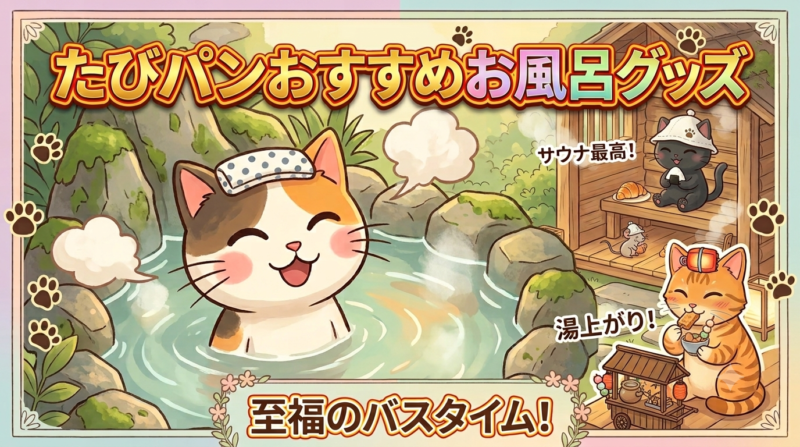 たびパンおすすめのお風呂グッズを紹介する画像